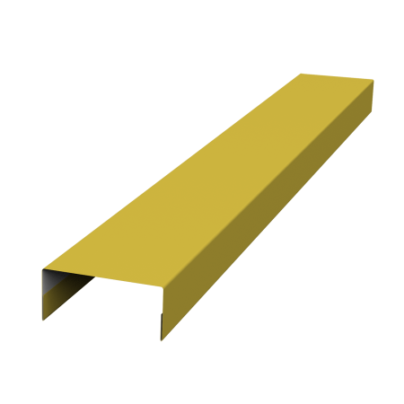 Ламель лицевая 125 забора жалюзи Texas стартовая/финишная для калиток и ворот 0,45 PE RAL 1018