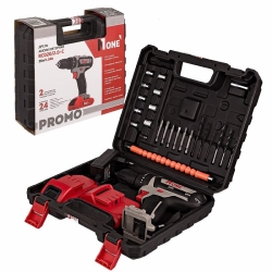Дрель акк.ударная RCD20/2.0-С-PROMO(20V,2,0Ah,2акк,З/У,2скор,32Нm. 24предм,в компл,кейс) №1