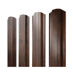 Штакетник Прямоугольный фигурный 0,45 Print Elite Cherry Wood TwinColor