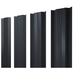 Штакетник М-образный В с прямым резом 0,5 Drap RAL 7024 мокрый асфальт