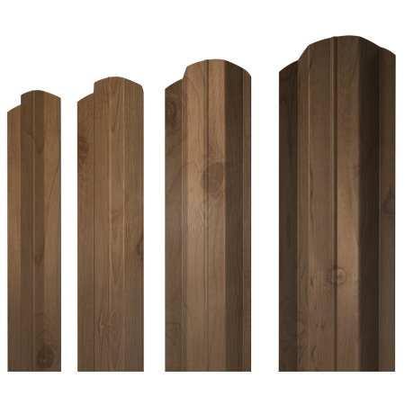 Штакетник М-образный B фигурный 0,45 Print Premium Pine Wood Fresh
