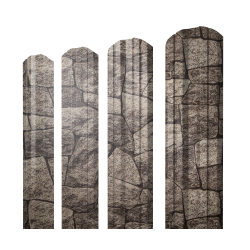 Штакетник Twin фигурный 0,45 Print Elite King Stone TwinColor