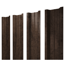 Штакетник П-образный В с прямым резом 0,45 Print Elite Antique Wood TwinColor
