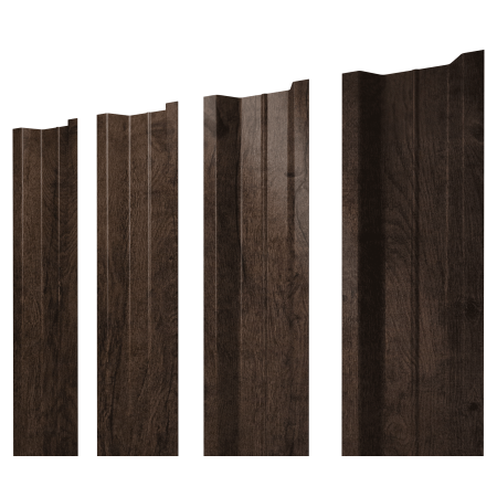 Штакетник П-образный В с прямым резом 0,45 Print Elite Antique Wood TwinColor