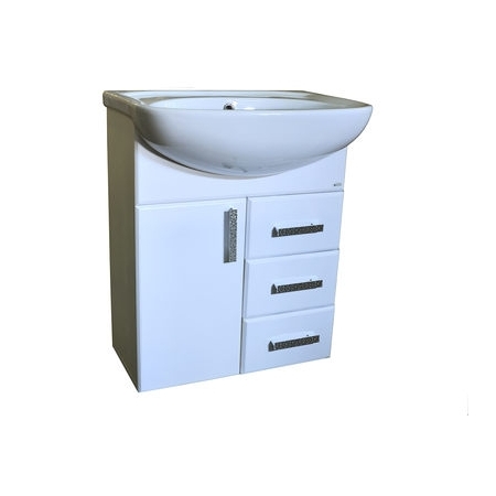 Подстолье МАРТА-60 3 ящика 1 дверь белый под умыв. ЭРИКА-61 577*800*283 (56423)