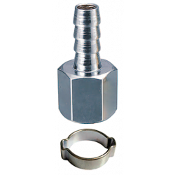 Переходник FUBAG 1/4F на елочку 6мм с обжимным кольцом 6*11мм 180250В