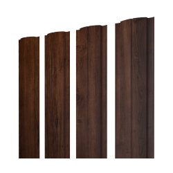 Штакетник Полукруглый Slim с прямым резом 0,4 Print Premium Cherry Wood Fresh TwinColor