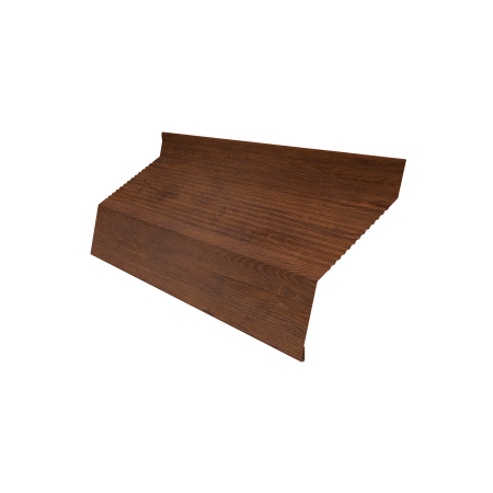 Ламель забора жалюзи Milan new gofr 0,45 Print Premium с пленкой Golden Wood Fresh TwinColor