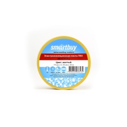 Изолента Smartbuy 0,18*19мм*20 метров, желтая