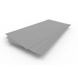 Гладкий лист (1,25*2) Ral 9006 (алюминий) (в пленке) 0,45 мм