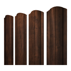 Штакетник Круглый фигурный 0,45 Print-Double Premium Cherry Wood Dark F
