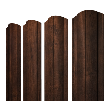 Штакетник Круглый фигурный 0,45 Print-Double Premium Cherry Wood Dark F