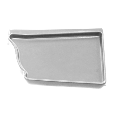 Заглушка желоба правая Vortex 127мм RAL 9003