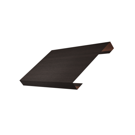 Ламель лицевая 150 забора жалюзи Texas стартовая/финишная для калиток и ворот 0,45 Coffee Wood