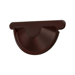 Заглушка желоба Optima 125мм RAL 8017 Matt