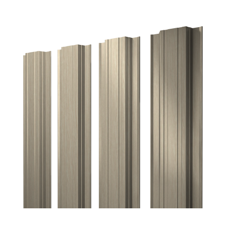 Штакетник Прямоугольный с прямым резом 0,45 Print Elite Milky Wood TwinColor