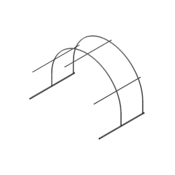 Каркас вставки теплицы Ставропольская 3м*2м*2м