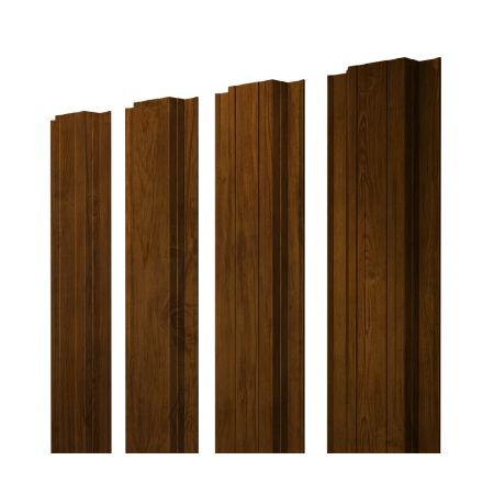 Штакетник Прямоугольный с прямым резом 0,45 Print-Double Elite Golden Wood