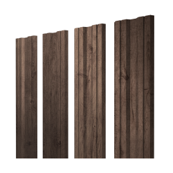 Штакетник Twin с прямым резом 0,45 Print Premium Almond Wood Fresh