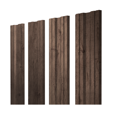 Штакетник Twin с прямым резом 0,45 Print Premium Almond Wood Fresh