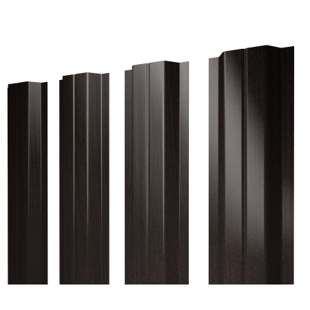 Штакетник П-образный A с прямым резом 0,45 Print Elite Coffee Wood TwinColor