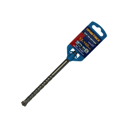 Бур SDS-plus 12*160мм Х-тип серия Эксперт по бетону ПРАКТИКА