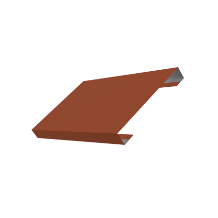 Ламель лицевая 150 забора жалюзи Texas 0,5 Satin с пленкой RAL 8004 терракота