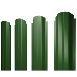 Штакетник П-образный А фигурный 0,45 PE RAL 6002 лиственно-зеленый