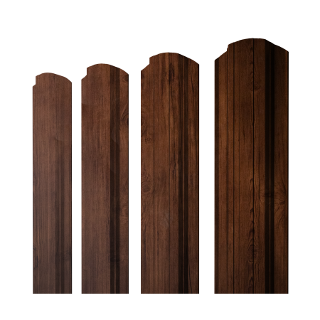 Штакетник Прямоугольный фигурный 0,4 Print Premium Cherry Wood Fresh TwinColor