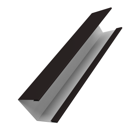 Крышка жалюзи Milan Slim 0,5 Drap RAL 9005 черный (2,5м)