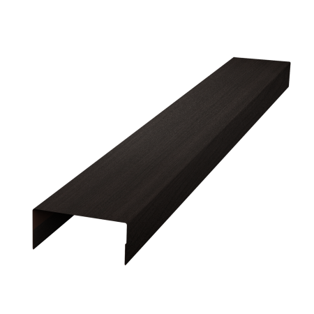 Ламель лицевая 125 забора жалюзи Texas стартовая/финишная для калиток и ворот 0,45 Coffe Wood