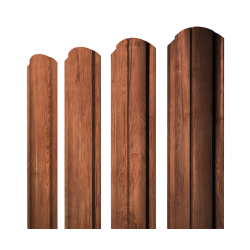 Штакетник Полукруглый Slim фигурный 0,45 Print Premium Rowan Wood Intense FTC