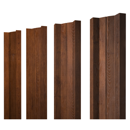 Штакетник М-образный А с прямым резом 0,45 Print Premium Golden Wood Fresh TwinColor