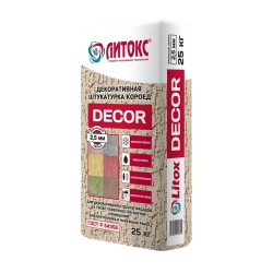 Декоративная штукатурка DECOR Короед 2,5 ЛИТОКС 25 кг
