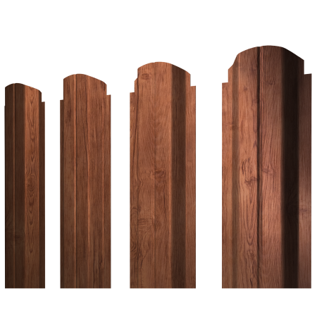 Штакетник П-образный А фигурный 0,45 Print Premium Rowan Wood Intense FTC