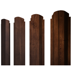 Штакетник П-образный А фигурный 0,4 Print Premium Cherry Wood Fresh TwinColor