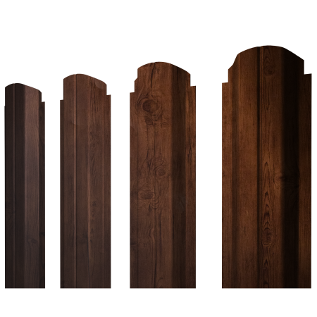 Штакетник П-образный А фигурный 0,4 Print Premium Cherry Wood Fresh TwinColor