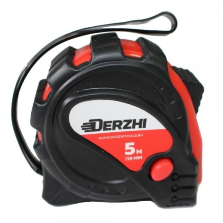 DERZHI Рулетка Мастер обрезиненный корпус 19мм*5м