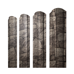 Штакетник Полукруглый Slim фигурный 0,45 Print Elite King Stone TwinColor
