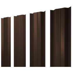 Штакетник М-образный В с прямым резом 0,5 Drap RAL 8017 шоколад
