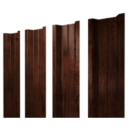 Штакетник П-образный В с прямым резом 0,45 Print Elite Cherry Wood TwinColor