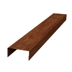 Ламель лицевая 125 забора жалюзи Texas стартовая/финишная для калиток и ворот 0,45 Rowan