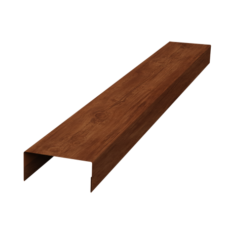 Ламель лицевая 125 забора жалюзи Texas стартовая/финишная для калиток и ворот 0,45 Rowan