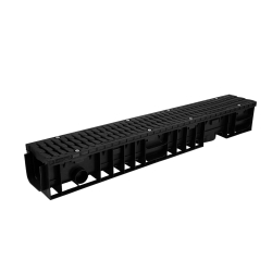 Лоток водоотводный пластиковый Аquastok Master DN100 H135 класс нагрузки B125 (комплект) 1000х148х13