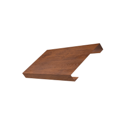 Ламель лицевая 125 забора жалюзи Texas 0,45 Print Premium с пленкой Golden Wood Fresh TwinColor