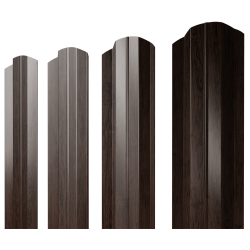 Штакетник М-образный B фигурный 0,45 Print Premium Antique Wood TwinColor