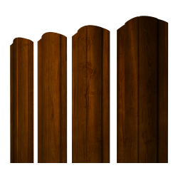 Штакетник Круглый фигурный 0,4 Print Premium Golden Wood Intense FTC