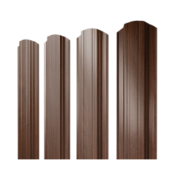 Штакетник Прямоугольный фигурный 0,45 Print Elite Choco Wood TwinColor
