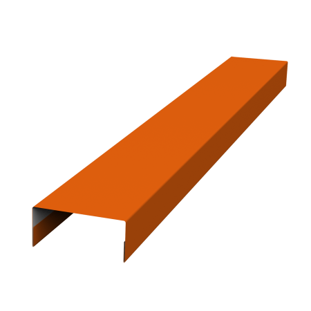 Ламель лицевая 125 забора жалюзи Texas стартовая/финишная для калиток и ворот 0,45 PE RAL 2004