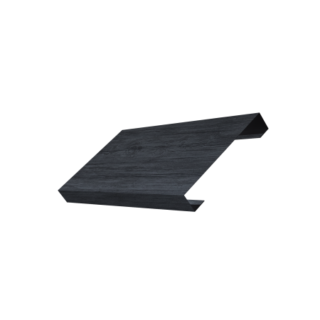 Ламель лицевая 125 забора жалюзи Texas 0,45 Print Premium с пленкой Grey Wood TwinColor